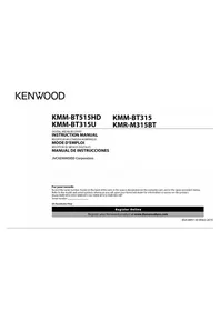 Notice KENWOOD KMRM315BT Receptor de audio y vídeo