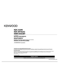 Notice KENWOOD KDCX599 Receptor de audio y vídeo
