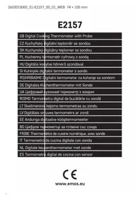 Notice Emos E2157 Thermomètre pour aliments