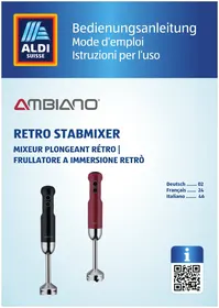 Notice Ambiano GTSBP02 Frullatore