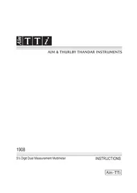 Notice Aim TTi 1908 Multimètre