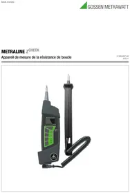 Notice Gossen Metrawatt METRALINE Z CHECK équipements de mesure