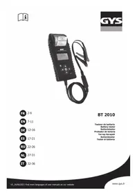 Notice GYS BT 2010 Зарядное устройство для батареек