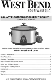 Notice WestBend 84386 Multicuiseur