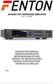 Notice Fenton AV550BT Recepteur