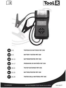 Notice GYS TOOL IT PBT 550 измерительное оборудование