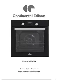 Notice CONTINENTAL EDISON CEF80CBIX Four électrique