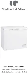 Notice CONTINENTAL EDISON CECC371WE Congélateur