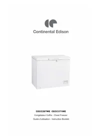 Notice CONTINENTAL EDISON CECC287WE Congélateur