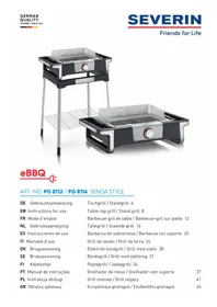 Notice SEVERIN SENOA STYLE PG 8112 Gril électrique