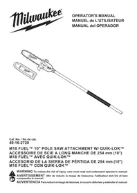 Notice MILWAUKEE M18 FUEL 282521PS Scie électrique