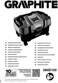 Notice Graphite ENERGY+ 58GE105 Putekļsūcējs