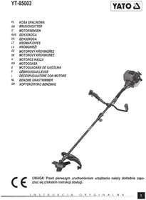 Notice Yato YT85003 Podkaszarka