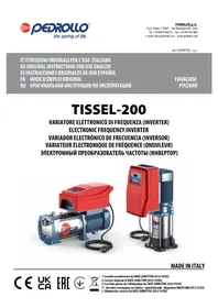 Notice Pedrollo TISSEL200 Pompe