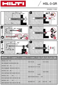 Notice HILTI HSL3GR Cheville métallique