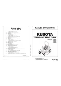 Notice KUBOTA Z242KW Tondeuse à gazon