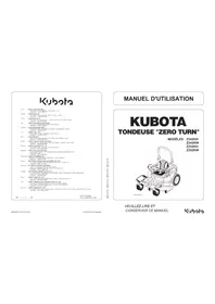 Notice KUBOTA Z252KH Tondeuse à gazon