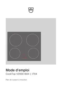 Notice V-ZUG COOKTOP V2000 I704 Plaque induction