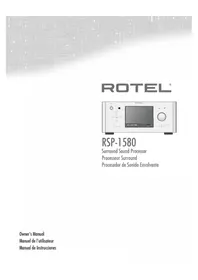 Notice ROTEL RSP1580 Système hifi
