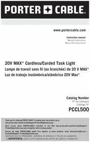 Notice Porter-Cable PCCL500 Iluminación