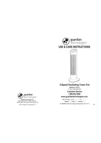 Notice PureGuardian TF2113B Ventilateur