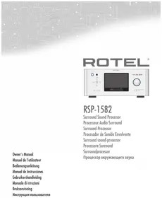 Notice ROTEL RSP1582 Hifi-systeem