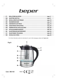 Notice Beper BB.103 Bollitore