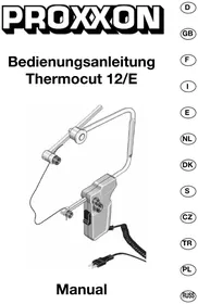 Notice PROXXON THERMOCUT 12E Couteau