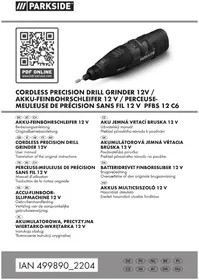 Notice PARKSIDE PFBS 12 C6 Perceuse