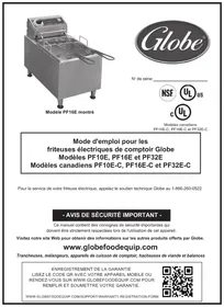 Notice Globe PF32E Friteuse