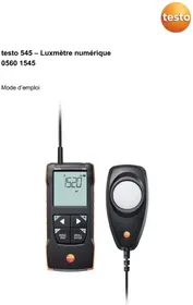 Notice Testo 545 Luxemètre