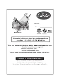 Notice Globe S13A Trancheuse