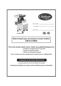 Notice Globe CM12 Hachoir