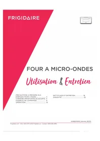 Notice FRIGIDAIRE GMOS1964AD Four à micro-ondes