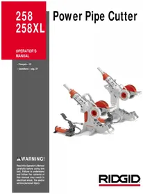 Notice RIDGID 258XL