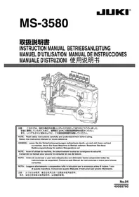 Notice JUKI MF3580 ミシン