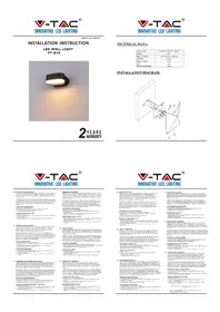 Notice V-TAC VT816 Éclairage mural LED