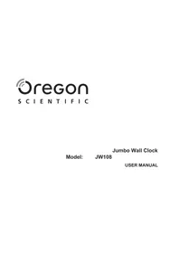 Notice OREGON SCIENTIFIC JUMBO JW108 Relógio