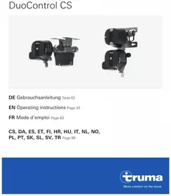 Notice TRUMA DUOCONTROL CS Gas detector