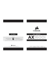 Notice CORSAIR AX1600I Alimentation (PC)