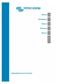 Notice VICTRON ENERGY DIGITAL MULTI CONTROL GX PANEL Panneau de contrôle électrique