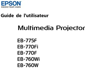Notice EPSON BRIGHTLINK EB760WI Vidéoprojecteur