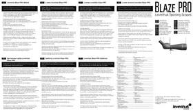 Notice Levenhuk BLAZE PRO 60 Télescope