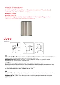 Notice LIVOO GS152 Bouchon sous vide