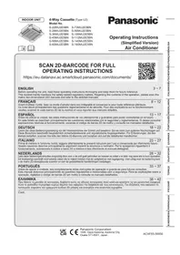 Notice PANASONIC S90MU2E5BN κλιματιστικό