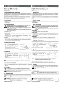 Notice LOGILINK NBS002 Serrure