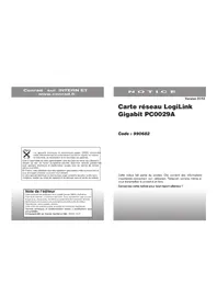 Notice LOGILINK PC0029A Carte réseau / adaptateur