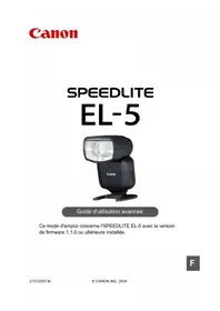 Notice CANON SPEEDLITE EL5 Flash externe