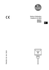 Notice IFM SI5004 Capteur de débit