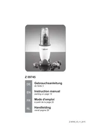 Notice Gourmetmaxx 09745 Blender